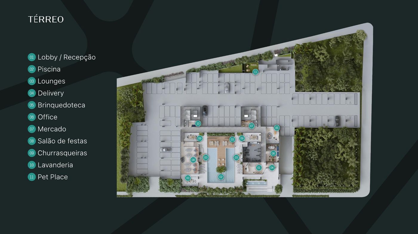 Planta do térreo do Vicenzo Residencial